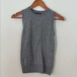 Banana Republic Charcoal Sleeveless Vest 100% Merino Wool